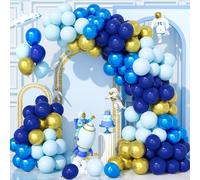 Navy Blue Gold Balloon Arch Kit, 143 Pieces Garland Balloons Blue Metallic Gold For Birthday Baby Shower Wedding Birthday Carnival Party Decorations