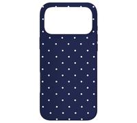 Navy Blue Polka Dots Aesthetic Polkadots Minimalist Women Coque pour iPhone 17 Pro Max