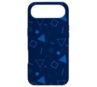 Navy Blue Triangle Circle Square Geometric Memphis Pattern Coque pour iPhone Air