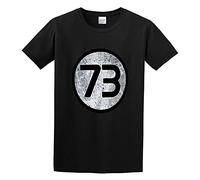 Navy Number 73 The Big Logo Bang TV Theory Vintage Sheldon Nerd O-Neck 100% Cotton Short Sleeve Unisex T-Shirt S