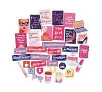 Navy Peony Lot de 35 Autocollants pour Tableau de Vision Boss Lady Entrepreneur - Girl Boss, Cadres Féminins pour Planificateurs et Fête