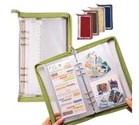 Navy Peony Wander Keeper classeur de papeterie fin (olive toscane) - pochettes A5 étroites, couleurs de voyage sélectionnées, organiseur zippé facile à emporter - pour stickers et photocards