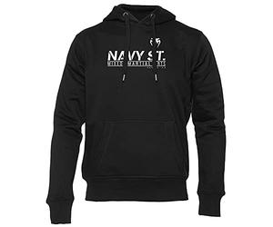 Navy St Street Martial Arts Sweat à Capuche Unisexe Hommes Femmes Manche Longue Noir Unisex Men Women Hoodie Black XL
