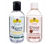 Nawab's Secret Lot de 2 bouteilles d'eau Kewra et eau de rose 100 % naturelles de qualité supérieure - Essence pour plats Biryani et Mughlai