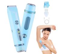 Nawedaa Tondeuse de bikini pour femme avec écran LCD, sans fil, indolore et étanche, rasoir à double tête pour femme, zone privée, visage et corps, rasoir électrique 2 en 1, rasoir de bikini, tondeuse