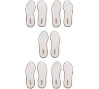 Nawemo Lot de 5 paires de semelles à la cannelle, anti-odeurs contre la transpiration, les odeurs de pieds, les champignons des pieds et les mycoses des ongles, en tissu éponge, Blanc., 35