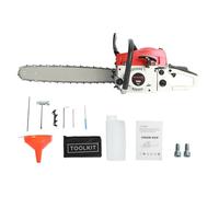 nawoefii Tronconneuse Thermique 2400 W, moteur 2 températures 58cc, avec guide-chaîne et chaîne, tronçonneuse à essence portable, pour couper du bois et élaguer des arbres