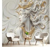 NAWVNMI Papier Peint Grecque Déesse Tapisserie Panoramique Grand 3D Classique Sculpture Papier Peint Soie Pour Salon Chambre Chambre D'Enfant Décoration Murale, 200 x 140cm
