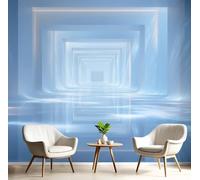 NAWVNMI Papier Peint Panoramique 3D, Couloir En Perspective - Autocollant Mural pour Salon Chambre À Coucher Couloir, Espace Minimaliste Poster Geant Murale 250 x 175cm