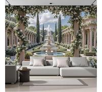 NAWVNMI Papier Peint Panoramique 3D Soie Palais Cours Intérieures -200 x 140cm -Peinture Murale Classique Fontaines Photo Poster Tableaux Muraux Salon Chambre Bureau Couloir Mural Décoration