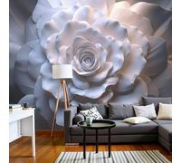 NAWVNMI Papier Peint Panoramique 3D Soie Roses Sculpture -250 x 175cm -Peinture Murale Plâtre Fleurs Photo Poster Tableaux Muraux Salon Chambre Bureau Couloir Mural Décoration