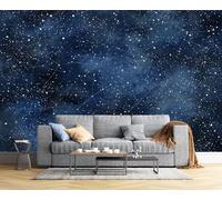 NAWVNMI Papier Peint Panoramique Constellations Ciel Étoilé, 3D Poster Geant Mural Style Aquarelle, Tapisserie Panoramique Salon, Décoration Murale Chambre, 350 x 256cm
