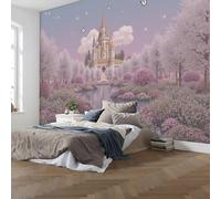 NAWVNMI Papier Peint Panoramique Contes De Fées Châteaux Papillons Jardins Soie, 200 x 140cm, Poster geant Mural, pour Salon Chambre restaurant Décoration Murale