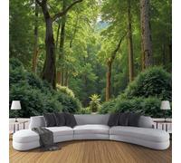 NAWVNMI Papier Peint Panoramique Forêt Dense Tropicale Soie, 3D Tissu de soie Murale, 250 x 175cm (L×H), Nature Écologie Mural Personnalisé 3D pour Salon Chambre Décoration Murale