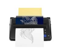Naxidf Imprimante A Pochoirs De Tatouage, A4 Printer Copier, Thermal Stencil Machine, Léger Et Portable, Convient Au Papier A4, 100-240V/50-60HZ, Haute Résolution, Noir