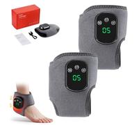 Naxir Foot Revive Massager, Triple Massage & 3D Heating Technology with 3 Vibration Modes, 5 Heat Level, Heated Ankle Wrap, for Achilles Tendinitis and Plantar Fasciitis for Foot Relaxation (2pcs)