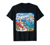 Naxos Grèce Cyclades Ile Mer Égée Europe T-Shirt Graphique avec Valeur