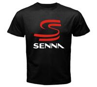 NAXVBEOD Ayrton Senna Logo Men's T-Shirt Black XL