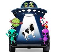 NAXYAN Kit de décorations pour coffre ou friandises, décorations d'Halloween OVNI pour SUV, décoration d'Halloween pour porte de garage, entrée, arche