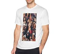 Naya-Rivera 31 Star Men's Short Sleeve T-Shirt Cotton Shirt for Sport Black Manches Courtes(XX-Large)