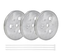 Nayciiy Lot de 3 plaques de poids en anode de zinc avec attaches en plastique dans votre panier d'écumoire, panier d'écumoire, poids en anode de zinc anti-corrosion et électrolyse