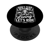 N'ayez Pas Peur de Mourir, craignez de ne Pas Vivre, Faisons de la Moto PopSockets PopGrip Adhésif
