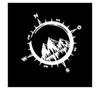 N'ayez Pas Peur ! J'Ai Une Boussole, Autocollant décoratif for Le Corps Graphic Hill Compass(Silver,60X58.9CM)