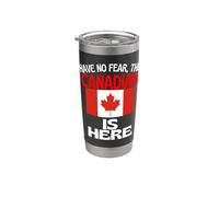 N'ayez pas peur Le Canadien est là | Funny Canada Gobelet isotherme en acier inoxydable double paroi