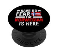 N'ayez Pas Peur, Le Norvégien est là | Funny Norway Heritage PopSockets PopGrip Adhésif
