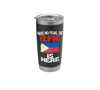N'ayez pas peur, le Philippin est là | Funny Philippines Gobelet isotherme en acier inoxydable double paroi