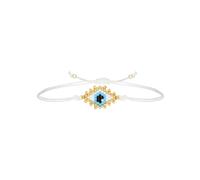NAZ COLLECTION Bracelets dorés et blancs contre le mauvais œil, bracelets de perles pour femme, bijoux contre le mauvais œil, bracelet de protection réglable, amulette porte-bonheur pour femme