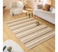 Nazar Palma, Tapis Naturel Bohème pour Salon, Chambre, Couloirs - Aspect Jute, Couleur Naturelle (9492 Blanc, 80x150 cm)