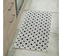 Nazar Tapis de Cuisine Lavable en Machine, de Passage, Salle de Bain et Couloir (754 Noir, 50x100 cm)