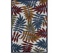 NAZAR Tapis d'extérieur et d'intérieur résistant aux UV moderne - Bleu, rouge et vert - 120 x 160 cm