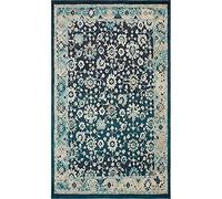 Nazar Tapis EMA Vintage coloré - 120 x 170 cm - Bleu, Beige et Creme