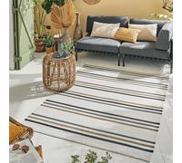 Nazar Tapis Extérieur pour Jardin, Terrasse, Balcon et Camping - Léger et Réversible (1742 Noir, 150x220 cm)