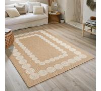 Nazar Tapis Nature, Naturel Boheme, Aspect Jute, Salon, Chambre, Couloirs, Extérieur, Couleur Naturelle (80x150 cm, 8868 Blanc)