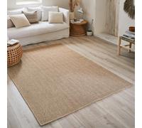 Nazar Tapis Nature, Naturel Boheme, Aspect Jute, Salon, Chambre, Couloirs, Extérieur, Couleur Naturelle (80x80 cm Round, 8753 Beige)