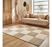 Nazar Tapis Salon, Tapis Chambre, Tapis Doux Chambre, Tapis Beige, Tapis Uni Doux, Tapis Rectangulaire, Tapis Motif Géométrique, Grand Tapis, Tapis Blanc, Tapis De Couloir (172 crème, 80x150 cm)