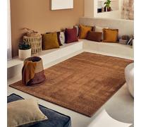 Nazar Tapis Salon, Tapis Multicolore, Tapis Rectangulaire, Tapis Motif Géométrique, Tapis Doux Chambre, Tapis Crème, Grand Tapis, Chambre et Couloir (567 Marron, 160x230 cm)