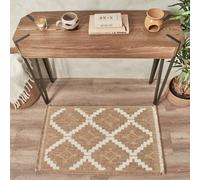 Nazar Tapis, Tapis Salon Nature Aspect Jute Chiné Motif Moderne Style Boho, Tapis pour Salon, Chambre, Terrasse, Exterieur, Couleur Naturelle (9041 Jaune, 60x90 cm)
