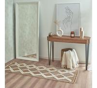 Nazar Tapis, Tapis Salon Nature Aspect Jute Chiné Motif Moderne Style Boho, Tapis pour Salon, Chambre, Terrasse, Exterieur, Couleur Naturelle (9048 Marron, 60x180 cm)