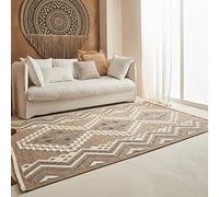 Nazar Tapis, Tapis Salon Nature Aspect Jute Chiné Motif Moderne Style Boho, Tapis pour Salon, Chambre, Terrasse, Exterieur, Couleur Naturelle (9054 Bleu, 120x170 cm)