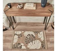 Nazar Tapis, Tapis Salon Nature Aspect Jute Chiné Motif Moderne Style Boho, Tapis pour Salon, Chambre, Terrasse, Exterieur, Couleur Naturelle (9062 Noir, 60x90 cm)