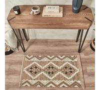 Nazar Tapis, Tapis Salon Nature Aspect Jute Chiné Motif Moderne Style Boho, Tapis pour Salon, Chambre, Terrasse, Exterieur, Couleur Naturelle (9054 Noir, 60x90 cm)