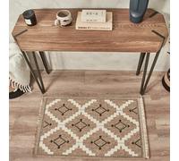 Nazar Tapis, Tapis Salon Nature Aspect Jute Chiné Motif Moderne Style Boho, Tapis pour Salon, Chambre, Terrasse, Exterieur, Couleur Naturelle (9041 Noir, 60x90 cm)
