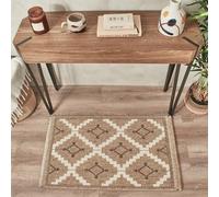 Nazar Tapis, Tapis Salon Nature Aspect Jute Chiné Motif Moderne Style Boho, Tapis pour Salon, Chambre, Terrasse, Exterieur, Couleur Naturelle (9041 Marron, 60x90 cm)