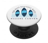 Nazare Big Wave Surfing Surf in Portugal Men Women Surfer PopSockets PopGrip Adhésif