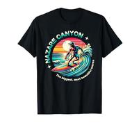 Nazare Biggest Wave Surfing Surf in Portugal Men Surfer T-Shirt
