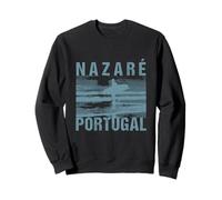 Nazare Portugal Surf Paradise Plage Océan Vintage Surfeur Sweatshirt